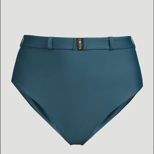 The High Waist Silhouette Belted Bikini Bottom (Palm)